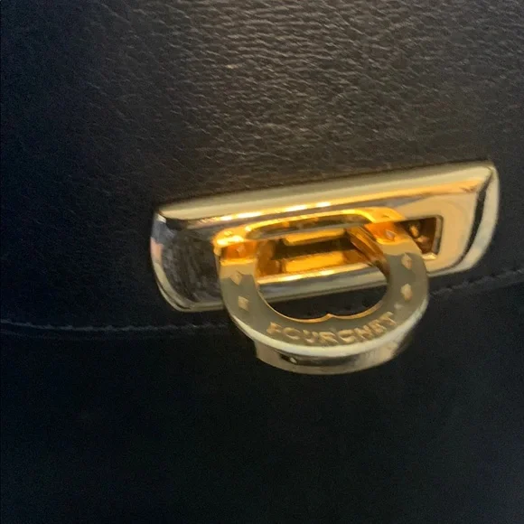 Vintage Pourchet Paris Navy Bag with Structured Design Made in France ๐ซ๐ท - Picture 6 of 15